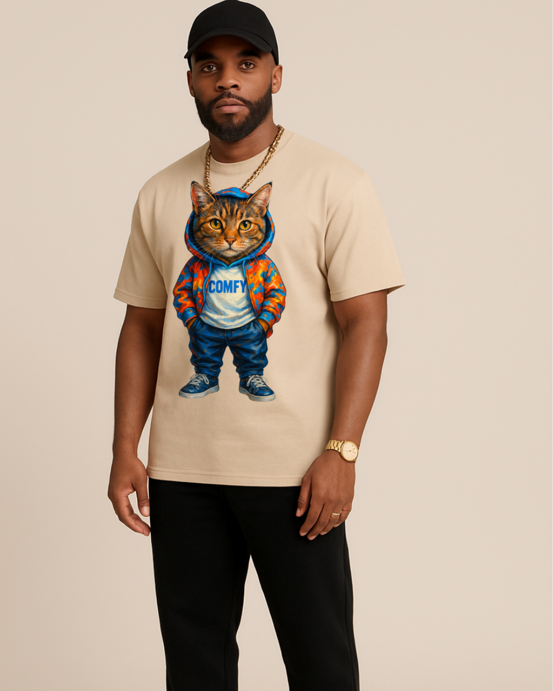 Comfy Cat Short Sleeve t Shirt